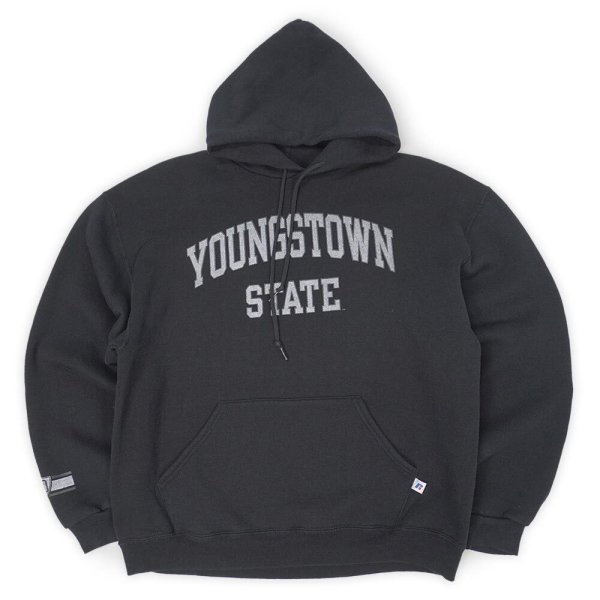 画像1: 00's RUSSELL カレッジプリント スウェットパーカー "BLACK" (1)