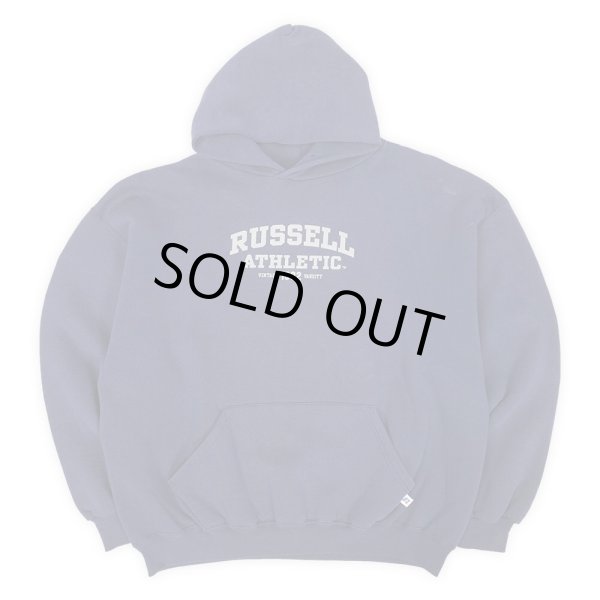 画像1: 90-00's RUSSELL コーポレートロゴ スウェットパーカー "NAVY" (1)