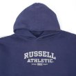 画像2: 90-00's RUSSELL コーポレートロゴ スウェットパーカー "NAVY" (2)
