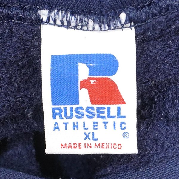 画像3: 90-00's RUSSELL コーポレートロゴ スウェットパーカー "NAVY" (3)