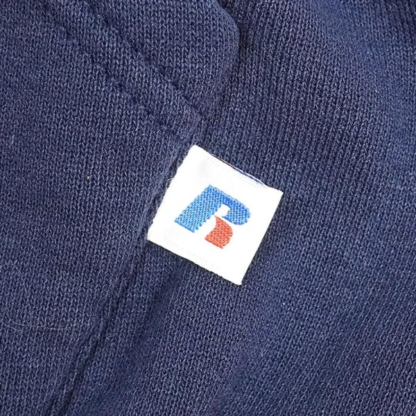 画像4: 90-00's RUSSELL コーポレートロゴ スウェットパーカー "NAVY" (4)