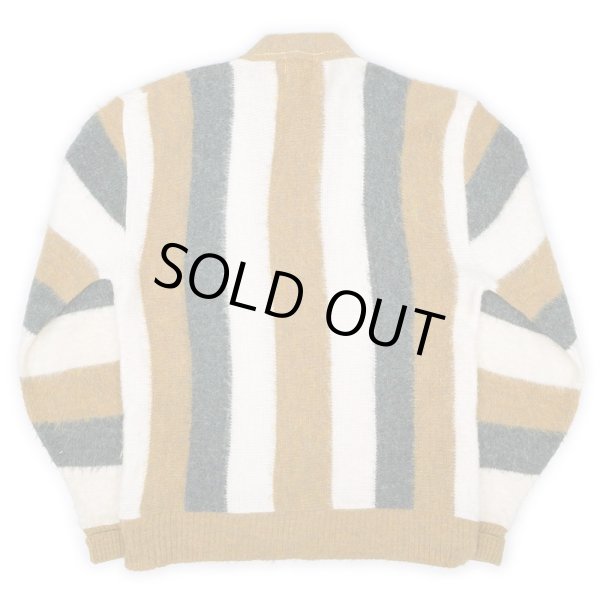 画像2: 60's BRENT ストライプ柄 アクリルカーディガン (2)
