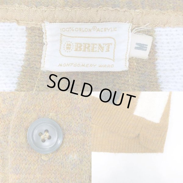 画像3: 60's BRENT ストライプ柄 アクリルカーディガン (3)