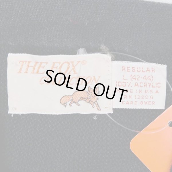 画像2: 80's THE FOX アクリルカーディガン "MADE IN USA / BLACK" (2)