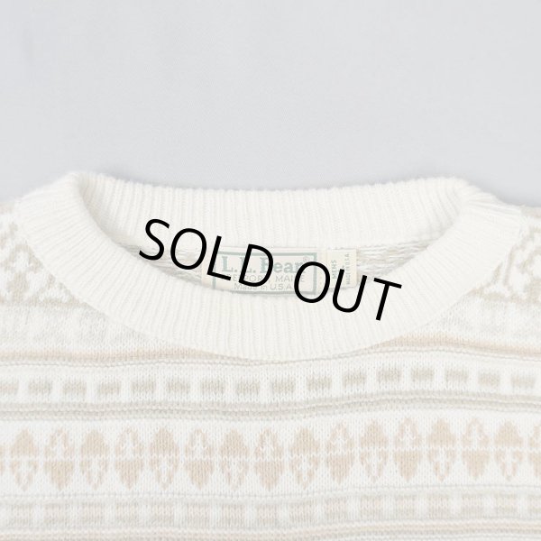 画像3: 80's L.L.Bean 総柄 コットンニット "MADE IN USA" (3)