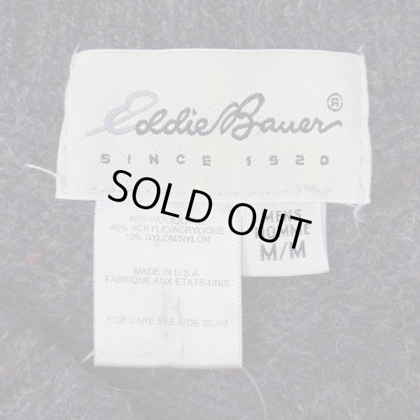 画像2: 90's Eddie Bauer Vネック ウールニット "白タグ / MADE IN USA" (2)
