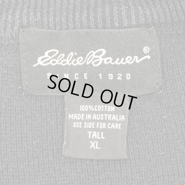 画像2: 00's Eddie Bauer ハイネック コットンニット “FADE BLACK” (2)