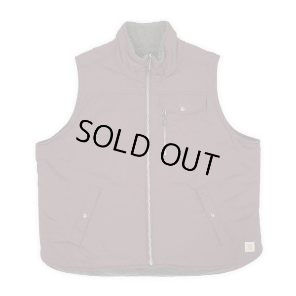 画像1: 00's Carhartt リバーシブルベスト "BURGUNDY × GRAY" (1)