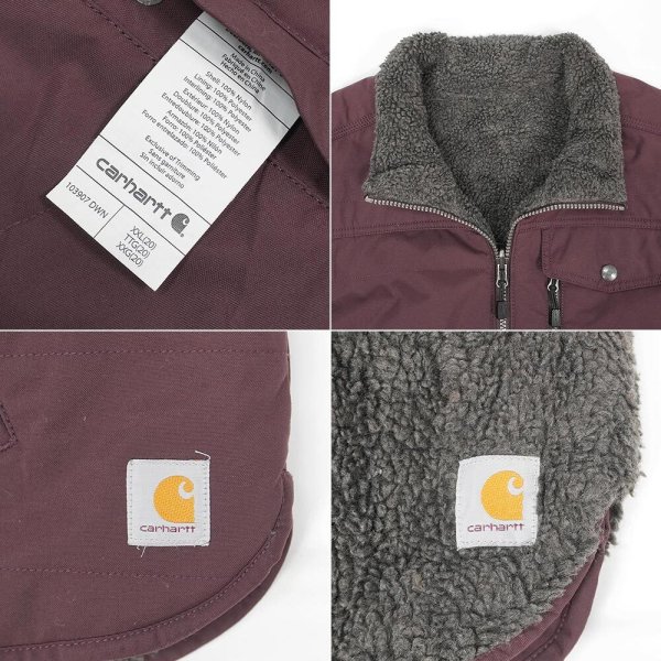画像3: 00's Carhartt リバーシブルベスト "BURGUNDY × GRAY" (3)