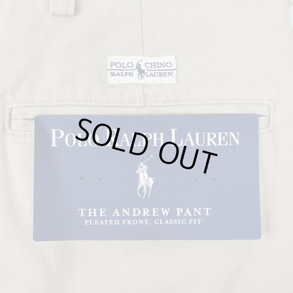 画像3: 90's Polo Ralph Lauren 2タック チノトラウザー "DEADSTOCK / ANDREW PANT" (3)