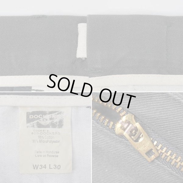 画像4: 00's DOCKERS 2タック チノトラウザー “GRAY / W34 L30” (4)