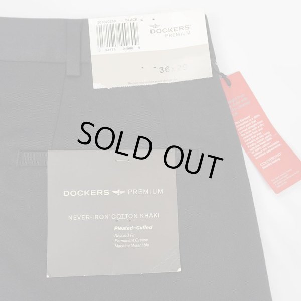 画像3: 00's DOCKERS 2タック チノトラウザー “BLACK / W36 L29 / DEADSTOCK” (3)