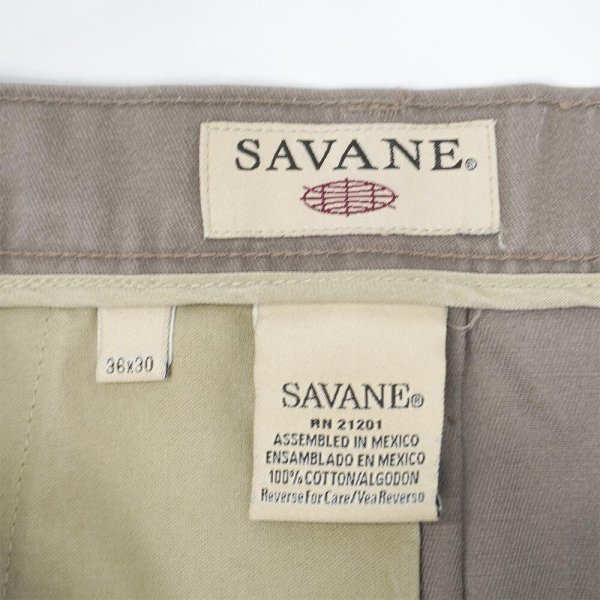 画像3: 00's SAVANE 2タック チノトラウザー "DEADSTOCK / W36 L30" (3)