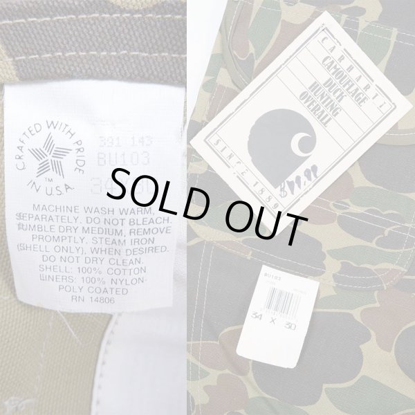 画像4: 80's Carhartt ダックハンターカモ柄 オーバーオール "MADE IN USA / DEADSTOCK" (4)
