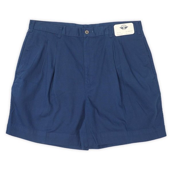 画像2: 90's DOCKERS 2タック チノショーツ "DEADSTOCK / NAVY" (2)