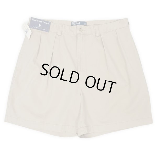 画像1: 90's Polo Ralph Lauren 2タック チノショーツ "ANDREW SHORT / BEIGE / DEADSTOCK" (1)