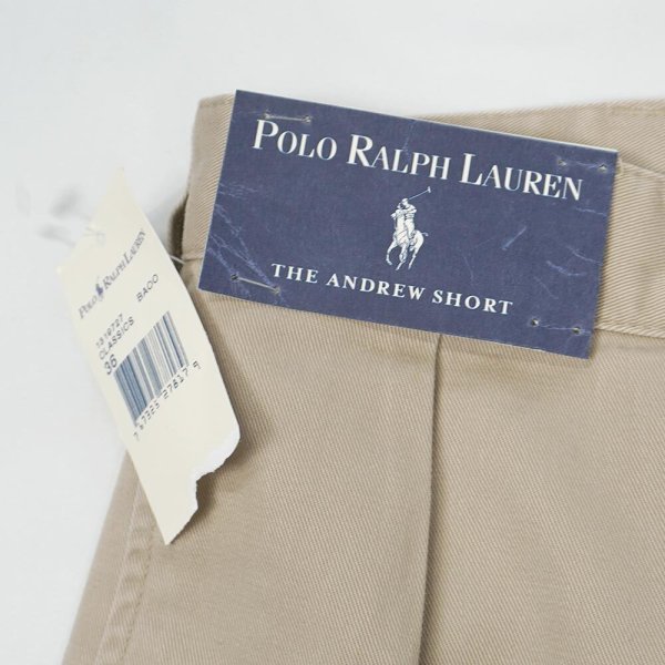 画像3: 90's Polo Ralph Lauren 2タック チノショーツ "ANDREW SHORT / BEIGE / DEADSTOCK" (3)