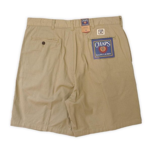 画像2: 90's CHAPS Ralph Lauren 2タック チノショーツ "DEADSTOCK" (2)