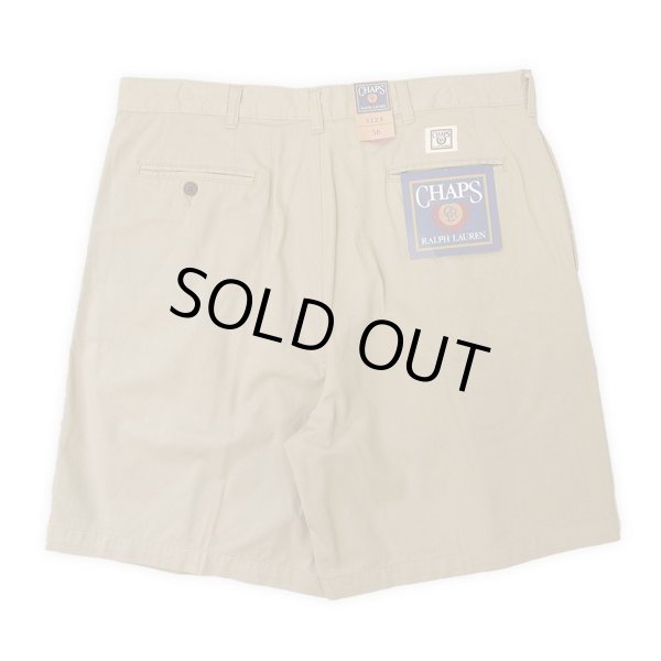 画像2: 90's CHAPS Ralph Lauren 2タック チノショーツ "DEADSTOCK" (2)