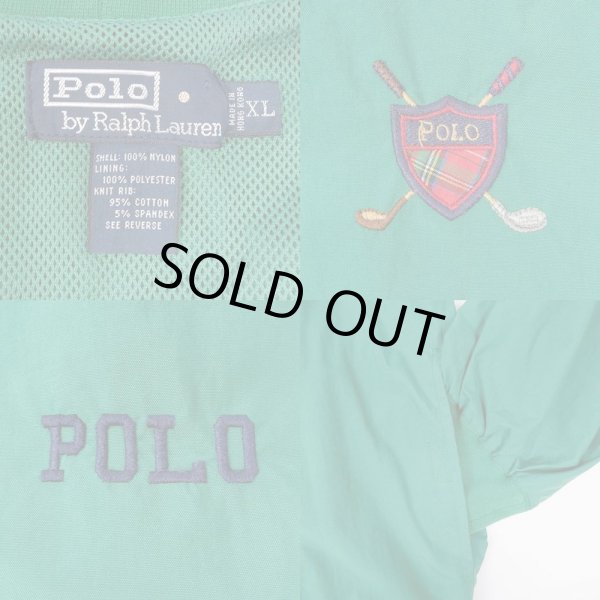 画像3: 90's Polo Ralph Lauren ナイロンプルオーバー "GREEN" (3)