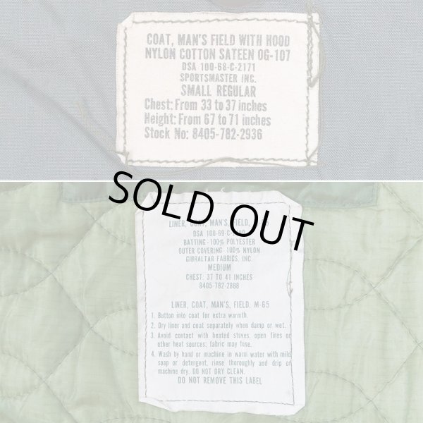 画像4: 60's US.NAVY M-65 2nd フィールドジャケット "Gray Liner / NMCB Stencil" (4)