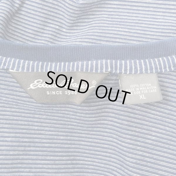 画像2: 00's Eddie Bauer ピンボーダー柄 Tシャツ (2)