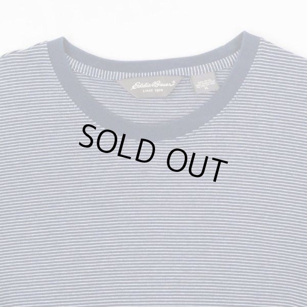 画像3: 00's Eddie Bauer ピンボーダー柄 Tシャツ (3)