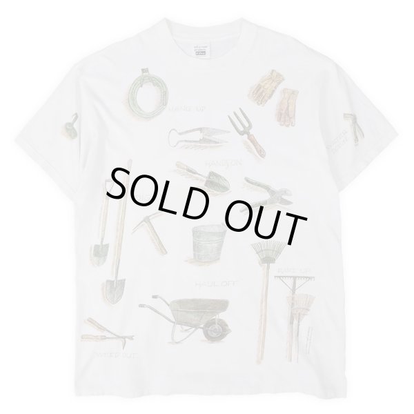 画像1: 90's rel.e.vant products 総柄 プリントTシャツ "MADE IN USA" (1)