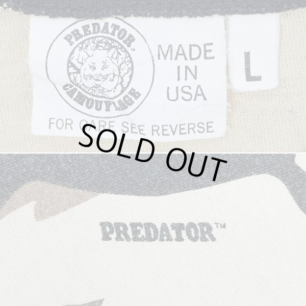画像2: 90's PREDATOR CAMOUFLAGE プレデターカモ柄 L/S ポケットTシャツ "MADE IN USA" (2)