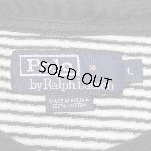 画像2: 90's Polo Ralph Lauren マルチボーダーTシャツ "BLACK×WHITE" (2)