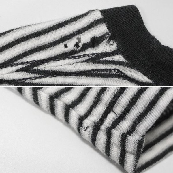 画像4: 90's Polo Ralph Lauren マルチボーダーTシャツ "BLACK×WHITE" (4)