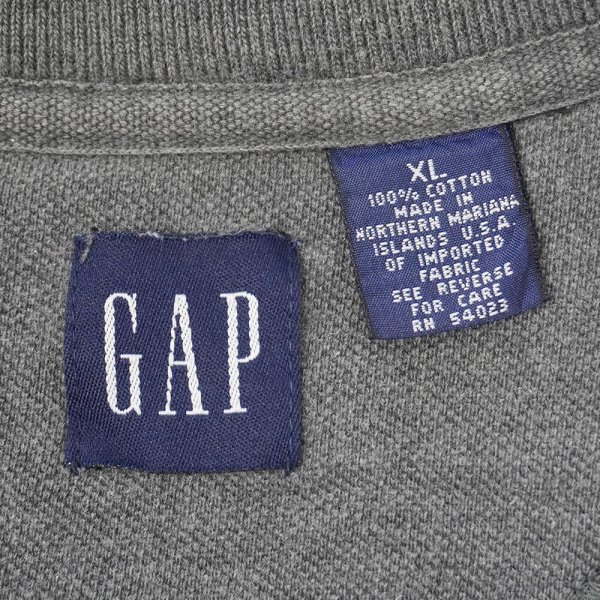 画像2: 90's OLD GAP L/S コットンピケ カットソー (2)