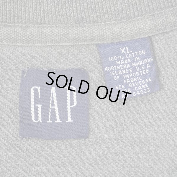 画像2: 90's OLD GAP L/S コットンピケ カットソー (2)