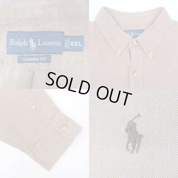 画像3: 90's Polo Ralph Lauren HBT織り ボタンダウンシャツ (3)