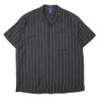 画像1: 00's FALLS CREEK S/S ピンストライプ柄 オープンカラーシャツ "LINEN × RAYON" (1)