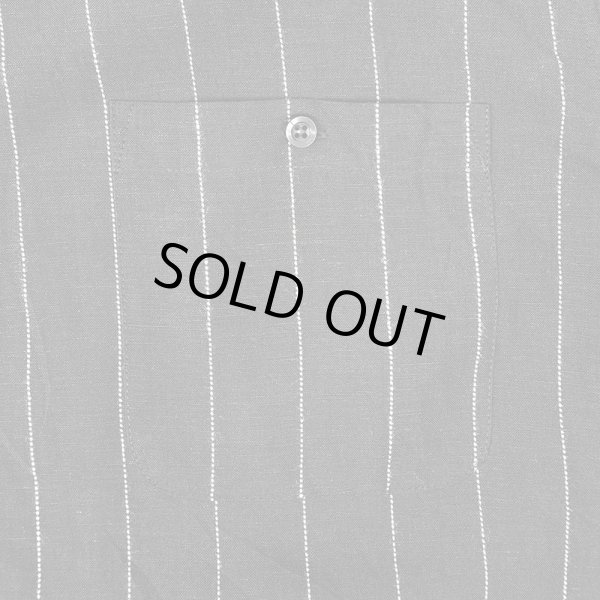 画像4: 00's FALLS CREEK S/S ピンストライプ柄 オープンカラーシャツ "LINEN × RAYON" (4)