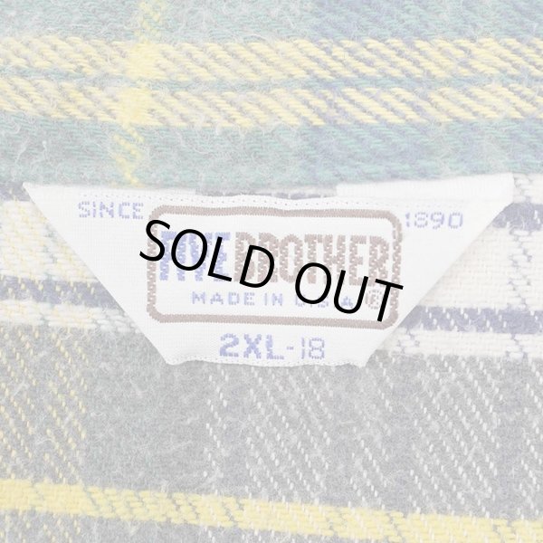 画像2: 80's FIVE BROTHER ヘビーネルシャツ "MADE IN USA / 2XL-18" (2)