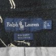 画像2: 90's Polo Ralph Lauren 総柄 ボタンダウンシャツ "BIG SHIRT / BLACK" (2)