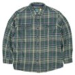 画像1: 00's Woolrich ヘビーネルシャツ "GREEN Plaid" (1)