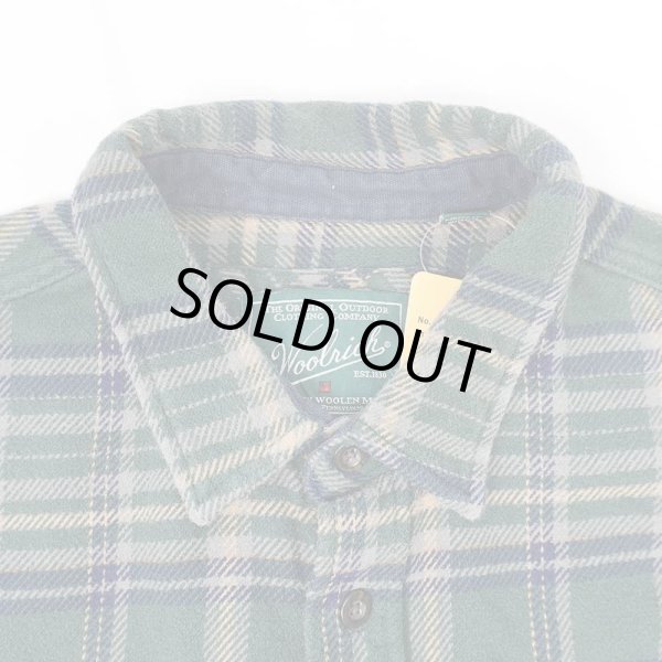 画像3: 00's Woolrich ヘビーネルシャツ "GREEN Plaid" (3)