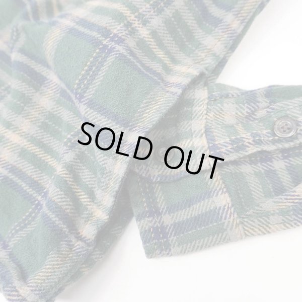 画像5: 00's Woolrich ヘビーネルシャツ "GREEN Plaid" (5)