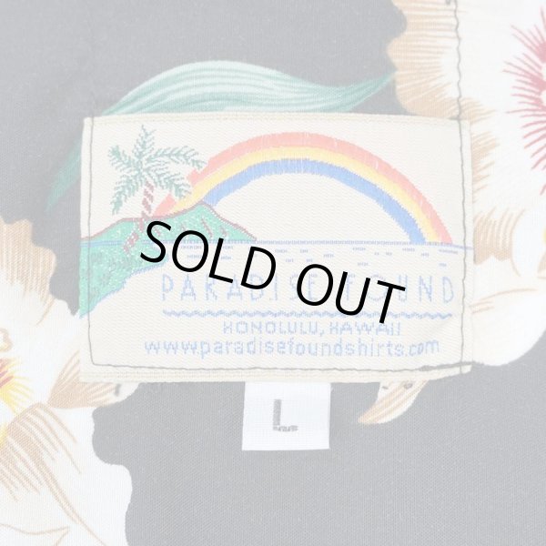 画像2: 00's Paradise Found レーヨンハワイアンシャツ "BLACK" (2)