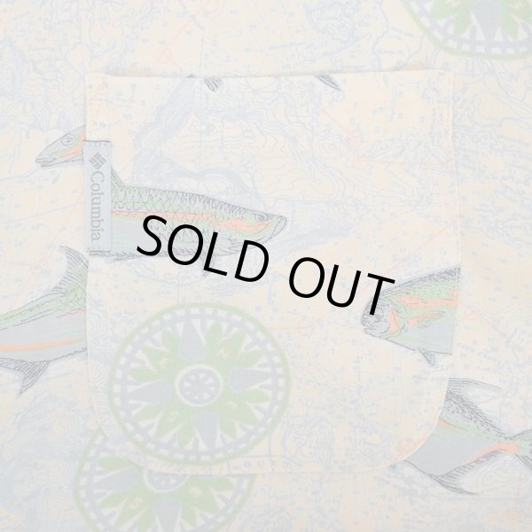 画像4: Early 00's Columbia S/S 総柄 レーヨンオープンカラーシャツ (4)