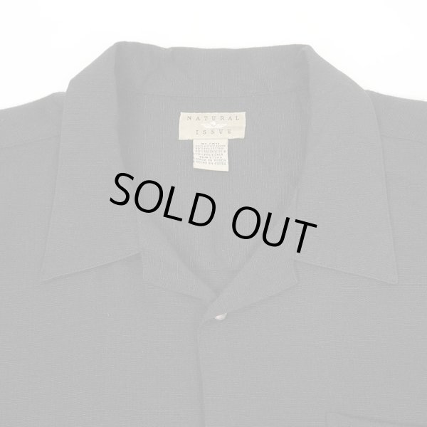 画像3: 00's Natural Issue S/S オープンカラーシャツ "BLACK" (3)