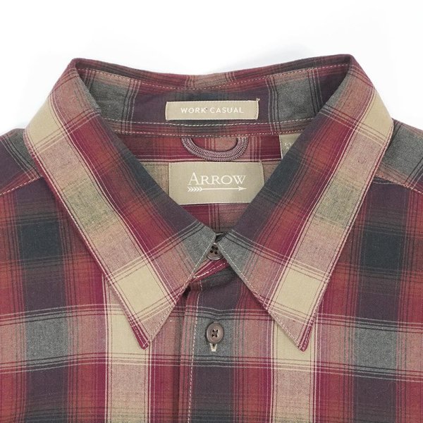 画像3: Early 00's Arrow コットン×レーヨンシャツ "Ombre Plaid" (3)