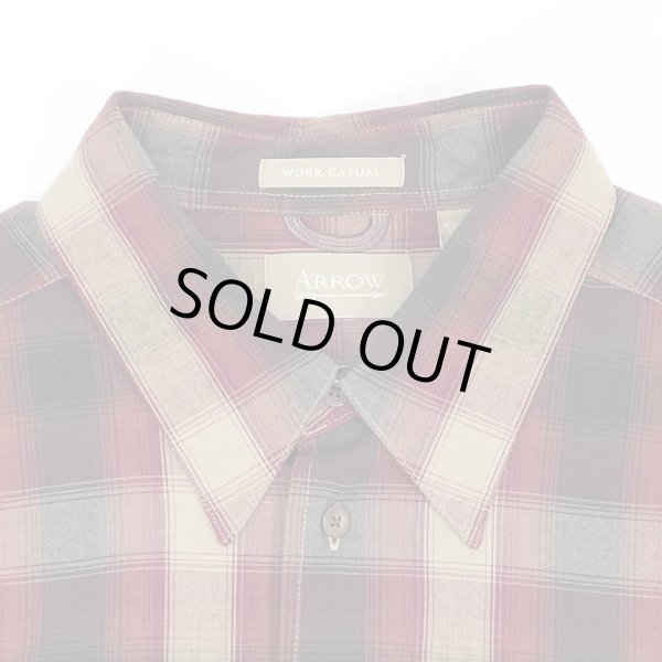 画像3: Early 00's Arrow コットン×レーヨンシャツ "Ombre Plaid" (3)