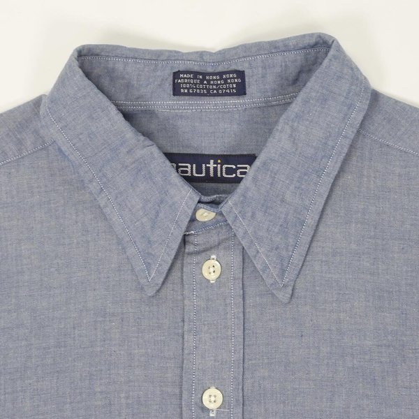 画像4: 90's NAUTICA コットンシャンブレーシャツ (4)