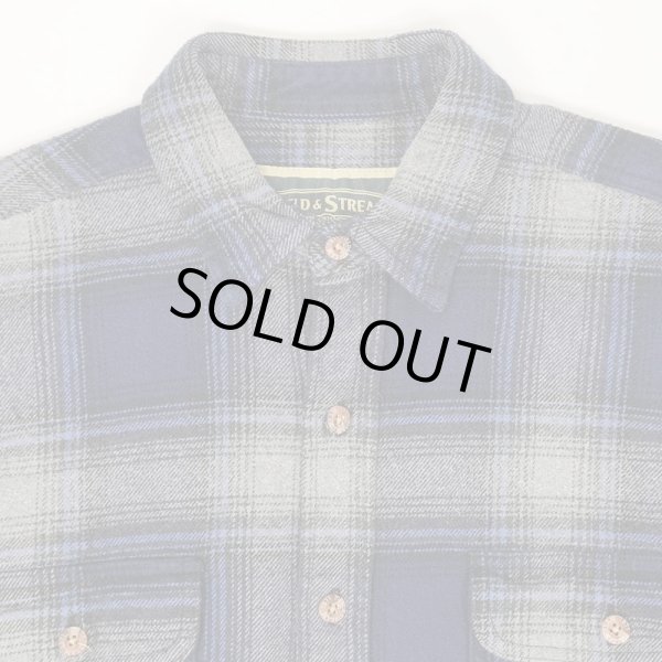 画像3: 00's Field & Stream ヘビーネルシャツ "Navy Ombre Plaid" (3)