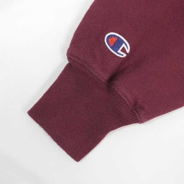 画像3: 00's Champion リバースウィーブ スウェット "目無し / BURGUNDY" (3)