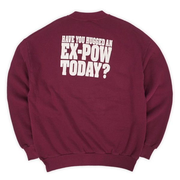 画像2: 90's AMERICAN EX-POW ロゴプリントスウェット "JERZEES body / MADE IN USA" (2)